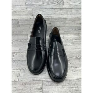 Florsheim Mens Black Leather Penny Loafers Beefroll Moc Toe Dress Shoes 11 3E